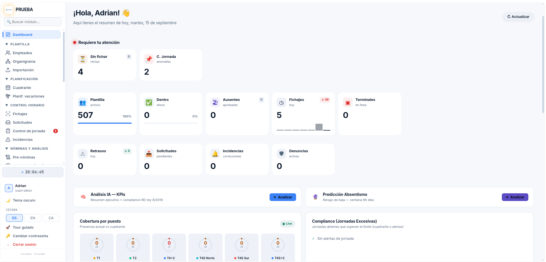 Constato Dashboard